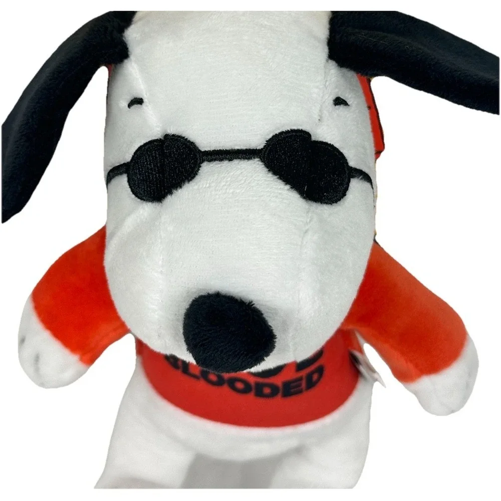 Peanuts Snoopy Dog Toy Plush Squeaker Cool Blooded Shirt New
